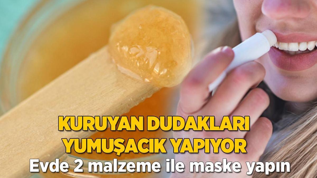 Kuruyan dudaklara su serpecek güçte! Evde 2 malzemeli maske tarifi