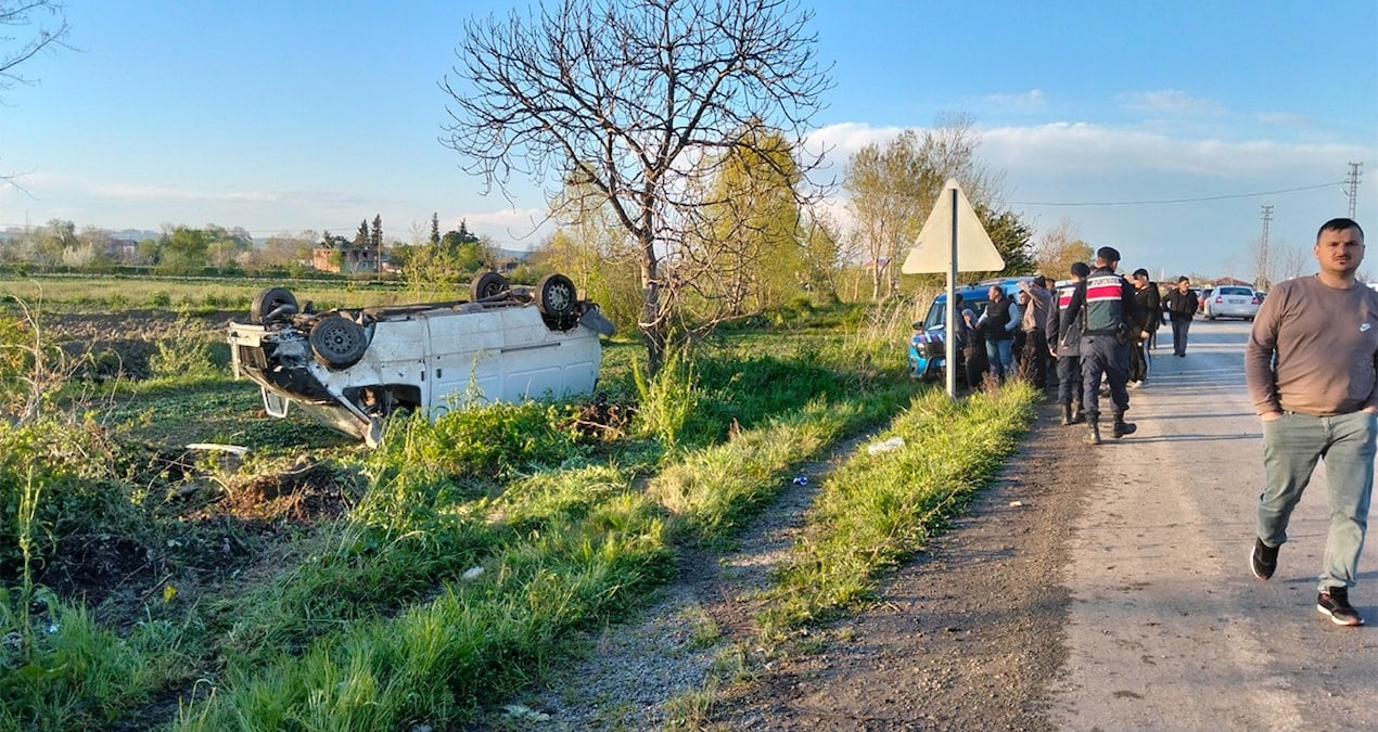 Samsun’da minibüs devrildi: 1 ölü, 1 yaralı